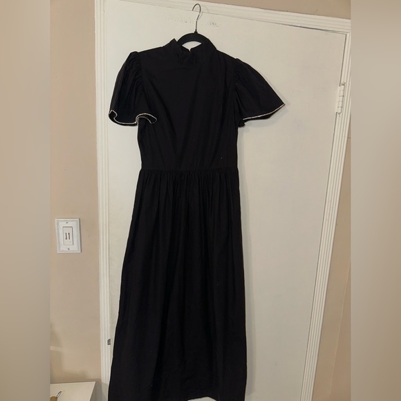 RHODE RESORT HEIDI Midi Black Dress with crystals size 2 - Picture 4 of 11